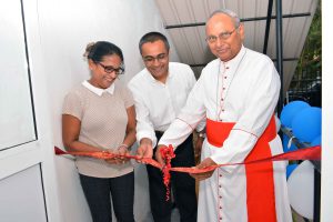 Cardinal Malcolm Ranjith cutting the ribbon at the grand opening ceremony